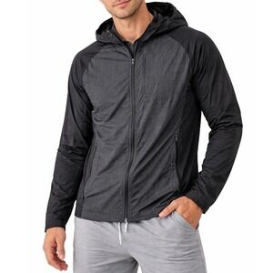 Lululemon Pack-It Jacket Mesh Men Large Deep Coal Black Run Training Windbreaker
